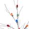 4ft. Pre-Lit Brown Frosted Christmas Twig Tree, Multicolor LED Lights